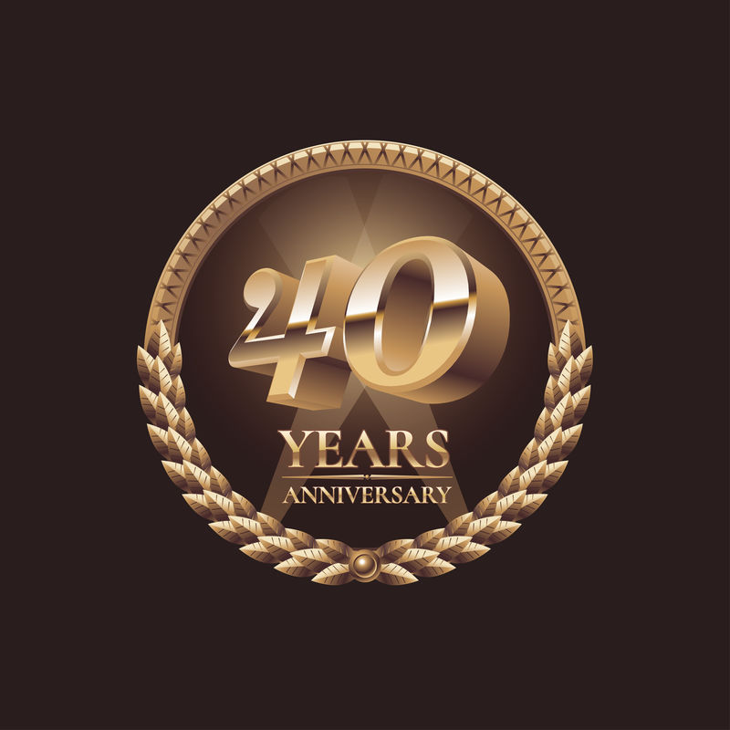 40周年纪念矢量图标。第30届庆典设计