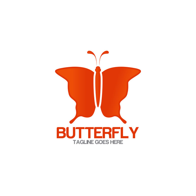 蝴蝶纸美抽象载体与标志设计或模板美动物企业图标公司标识符号概念