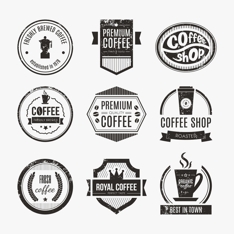 咖啡店标志系列