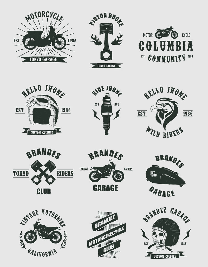 摩托车收藏徽章