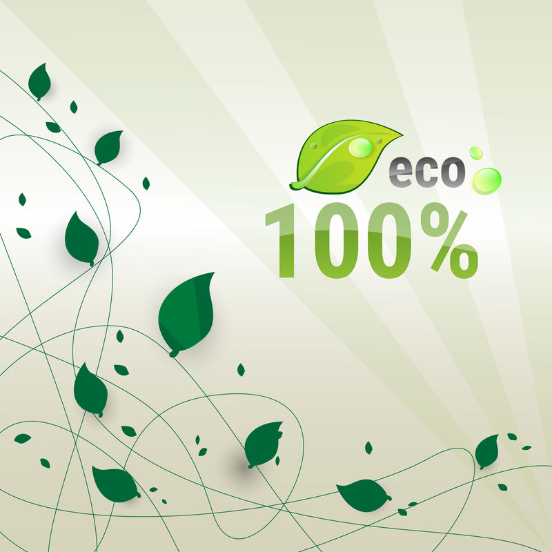 环保型有机天然产品网页横幅绿色标志