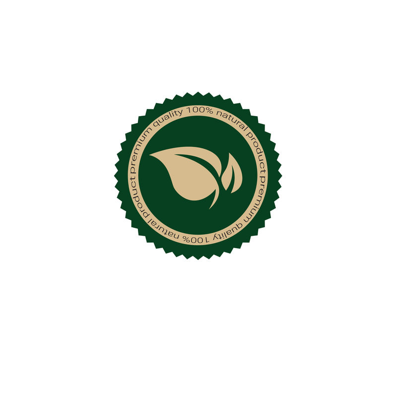 环保有机天然产品网络图标复古绿色标志