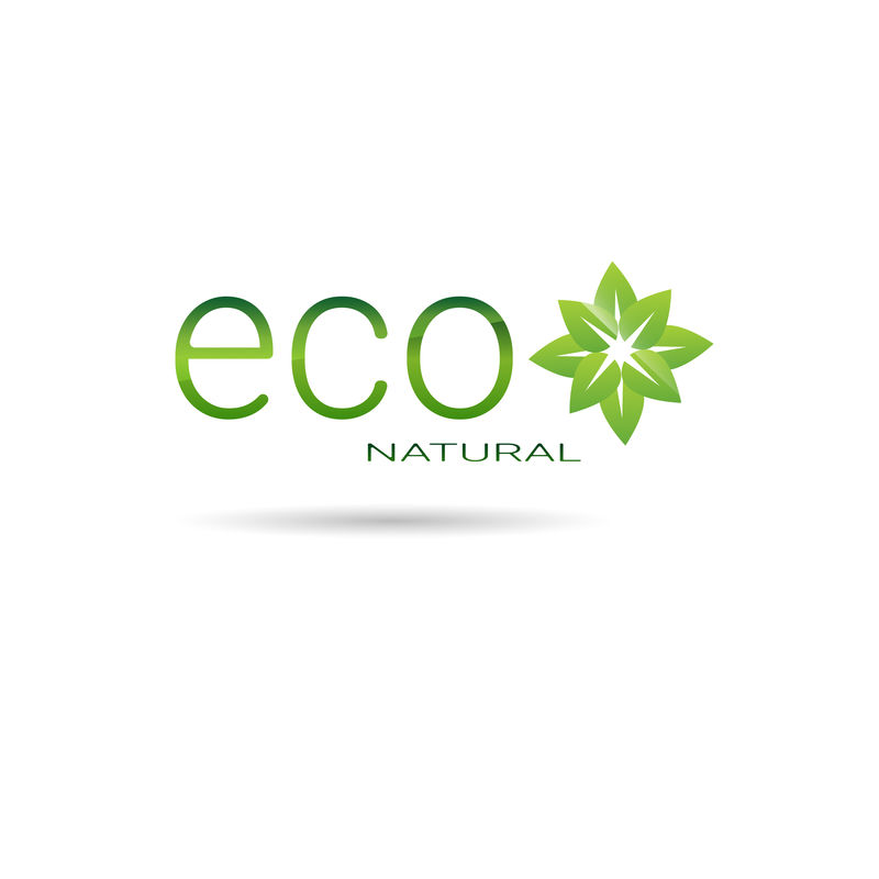 环保有机天然产品网络图标绿色标志