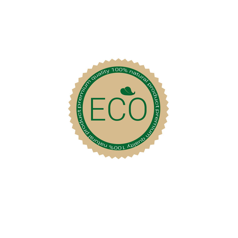 环保有机天然产品网络图标复古绿色标志