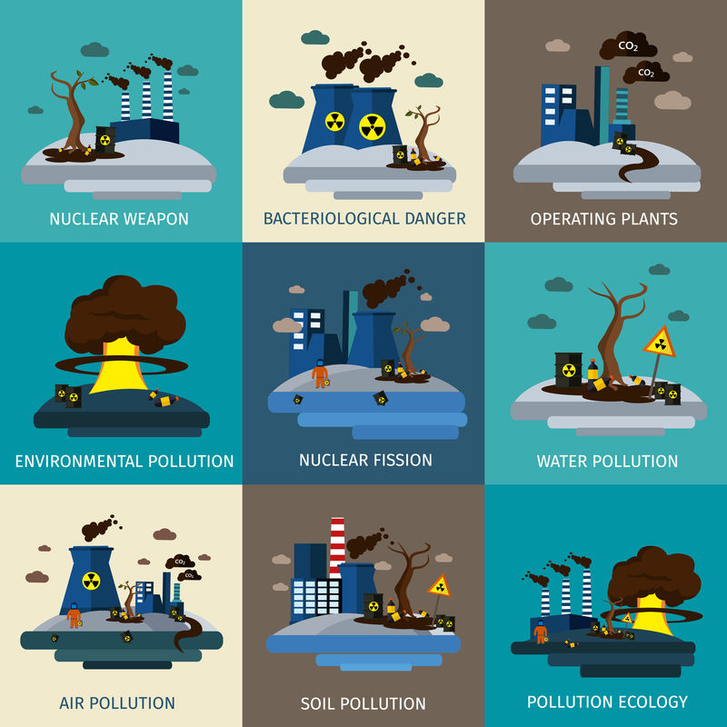环境污染图标集
