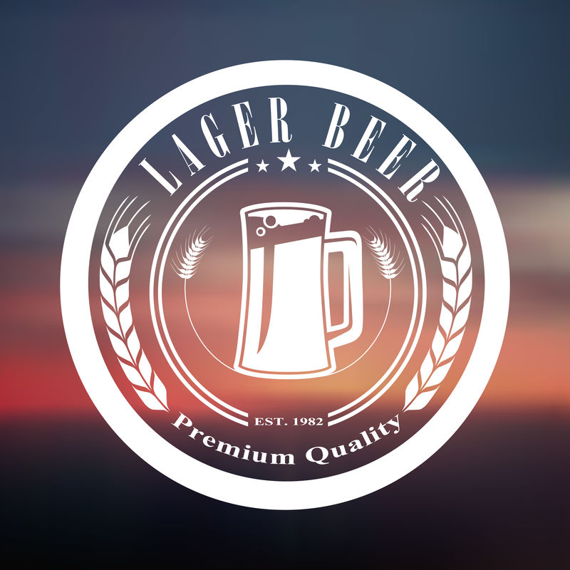 手工啤酒徽章-酒吧、酒吧和餐厅的复古设计-啤酒或啤酒瓶盖杯垫-啤酒节的印刷设计