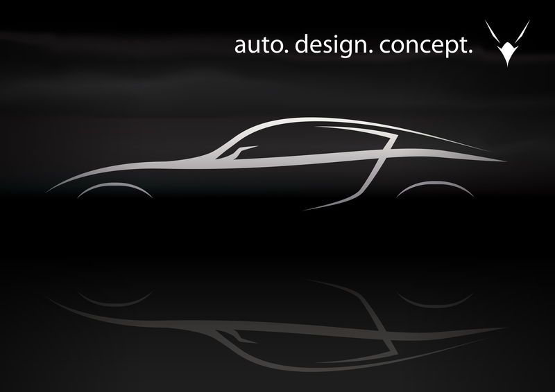 超级跑车外形的概念矢量自动设计