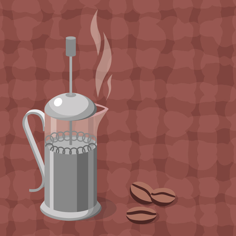 咖啡压榨机矢量图