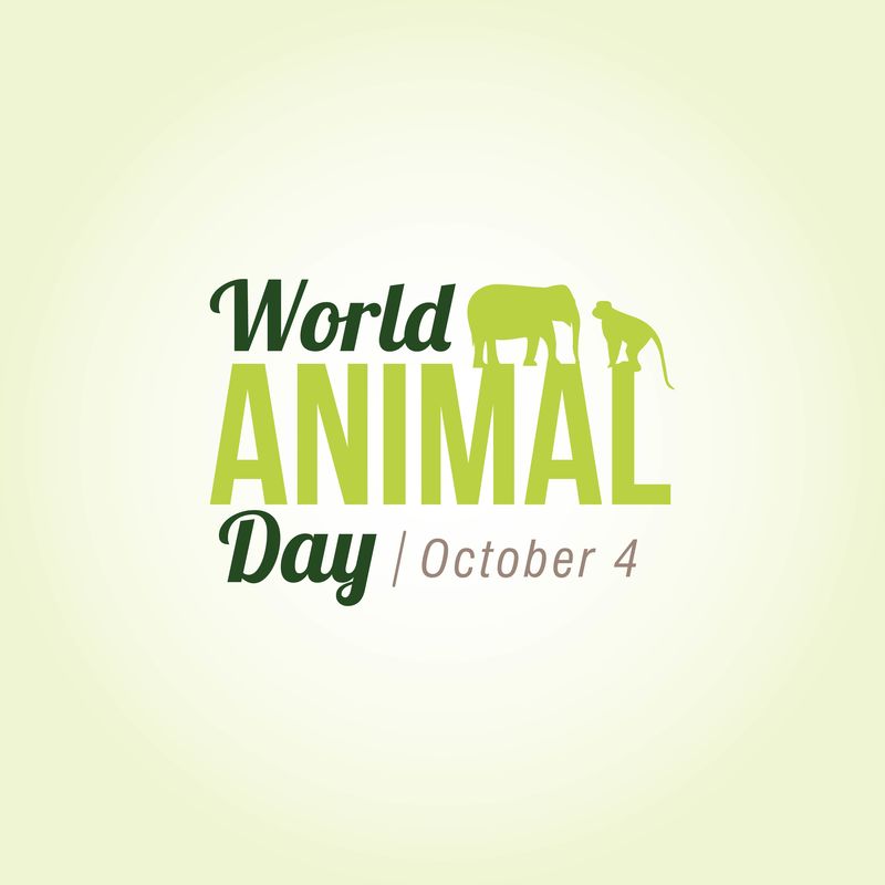 世界动物日矢量图-适用于贺卡、横幅、海报