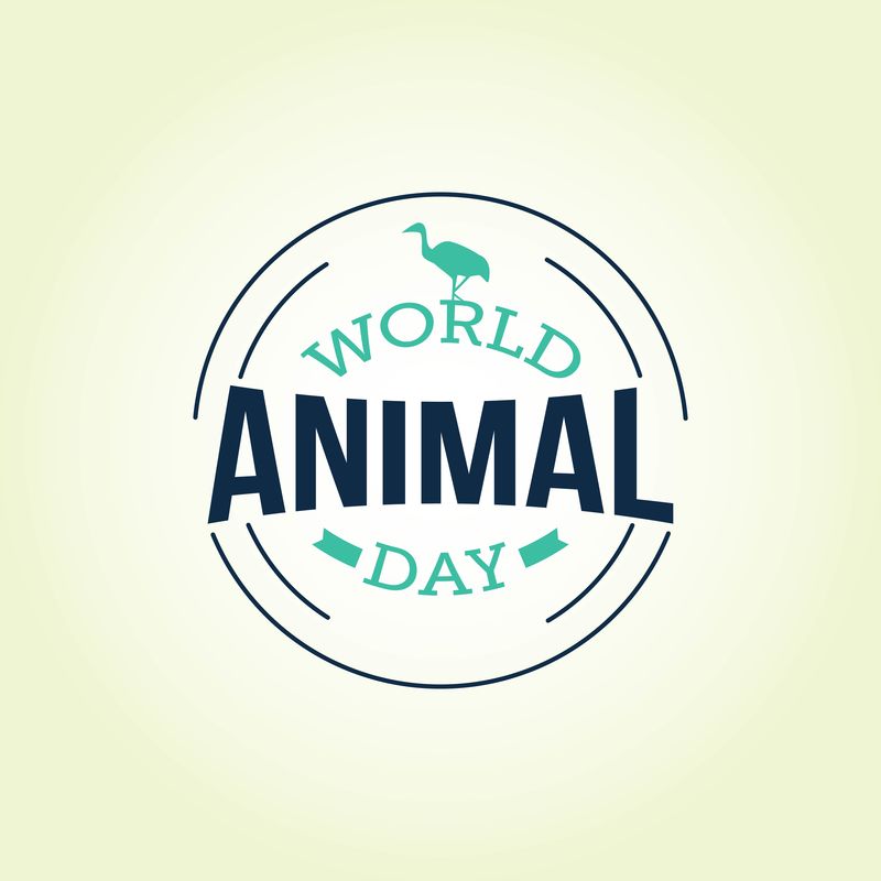 世界动物日矢量图-适用于贺卡、横幅、海报