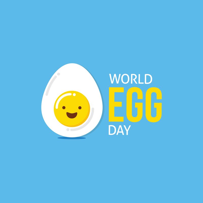 世界鸡蛋日矢量图-适用于贺卡、海报和横幅
