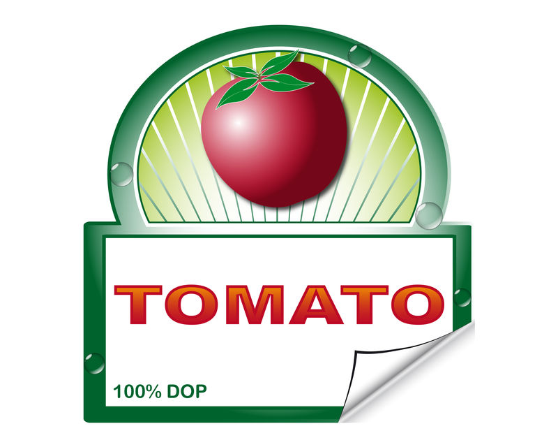 市场番茄抽象标签