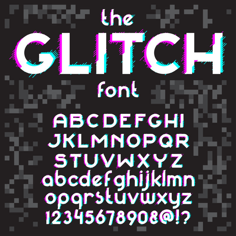 Glitch字体集