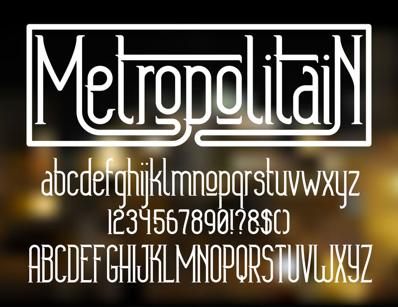 119858 Metropolitan字体。极简字体