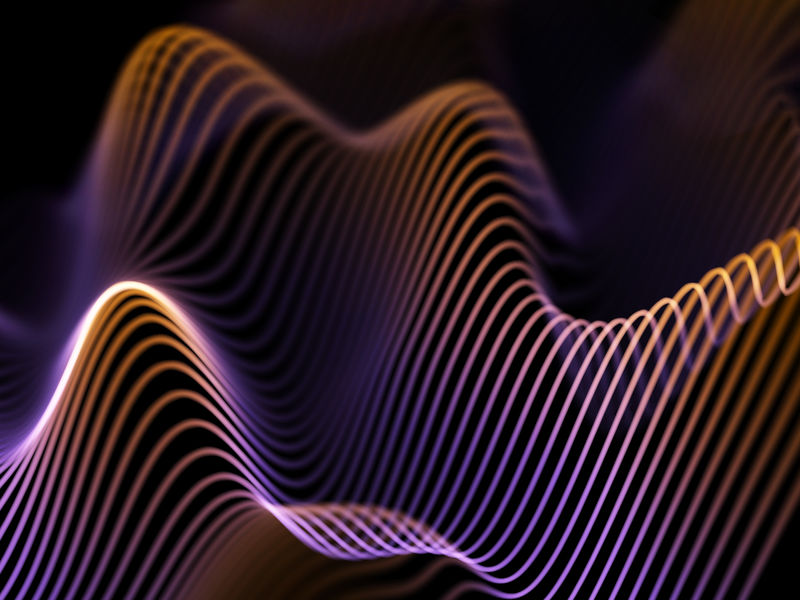 信息技术概念：抽象的蓝光波。
