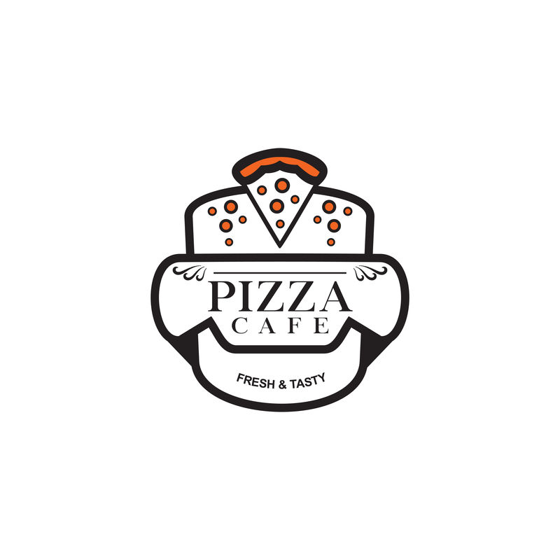 披萨标识设计矢量模板