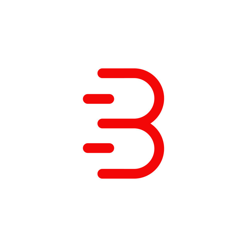 b字母初始标志设计矢量模板