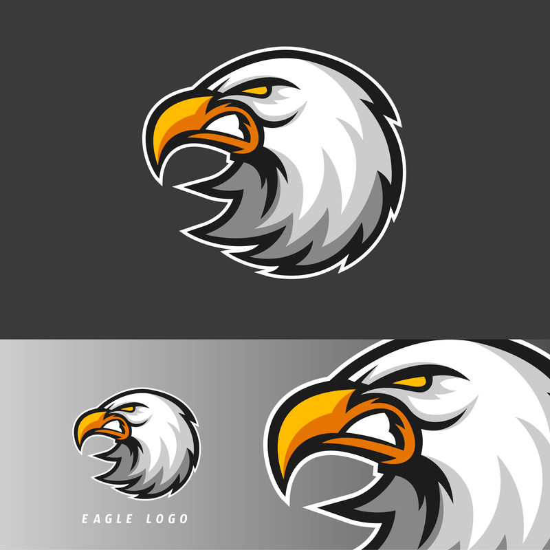 Eagle Esport游戏吉祥物标志模板