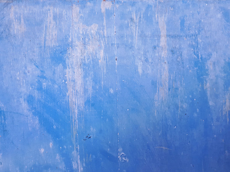古色古香的蓝色墙壁背景-粗糙肮脏的纹理