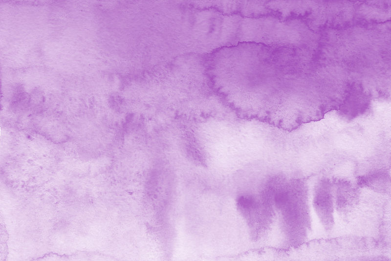 复古效果抽象格鲁吉紫罗兰渐变水彩艺术画笔泼墨背景-浅紫色水彩纸纹水彩插画
