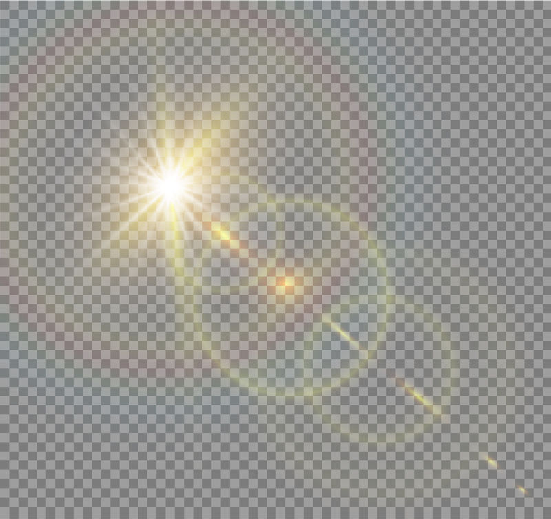 矢量透明阳光特殊镜头耀斑灯光效果