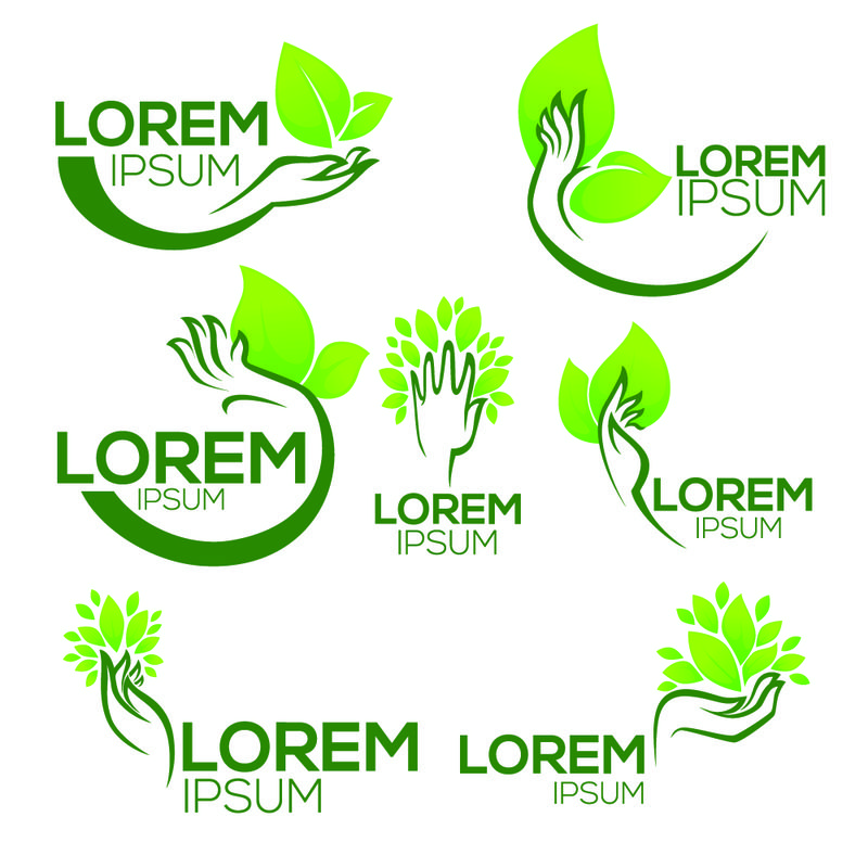 矢量绿色生态logo