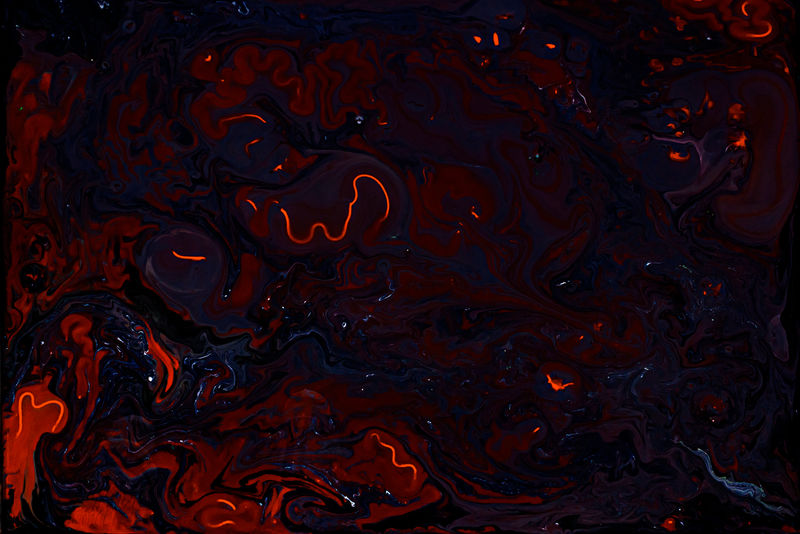 美丽的漩涡背景-红色和黑色分形艺术背景的创意设计