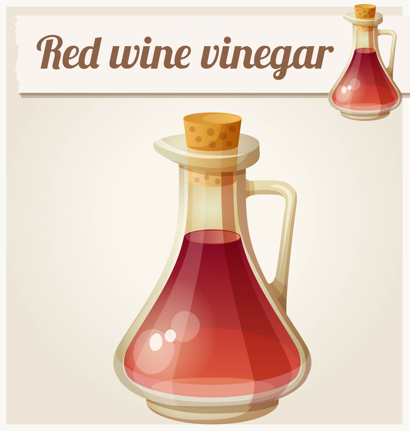 红酒醋。详细矢量图标