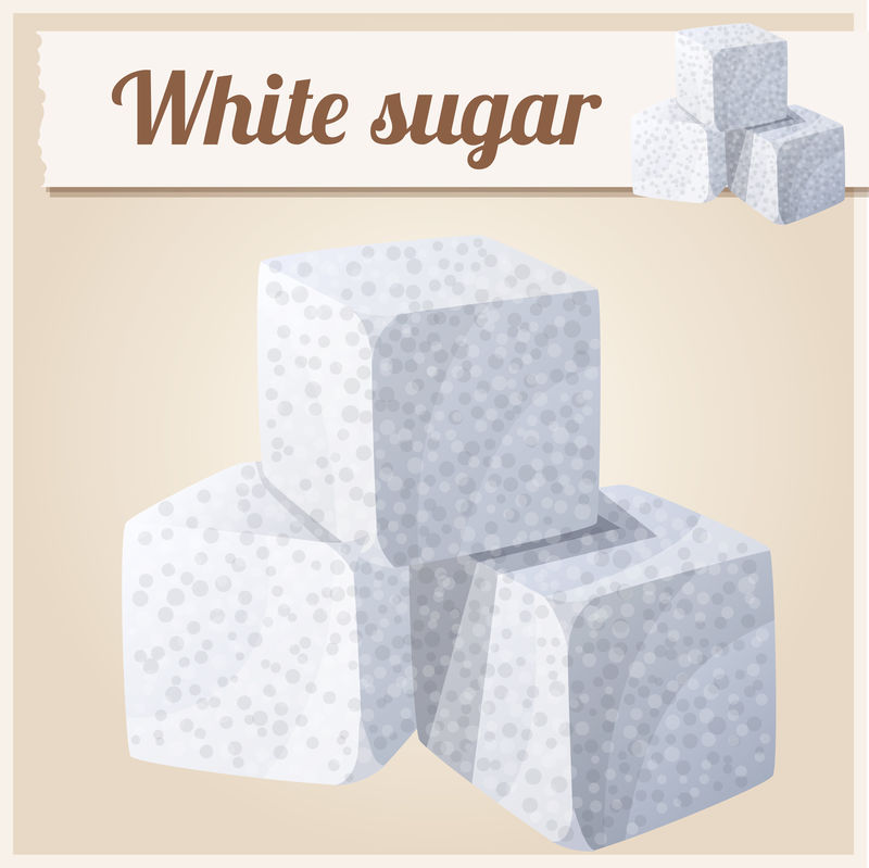 白糖。详细矢量图标