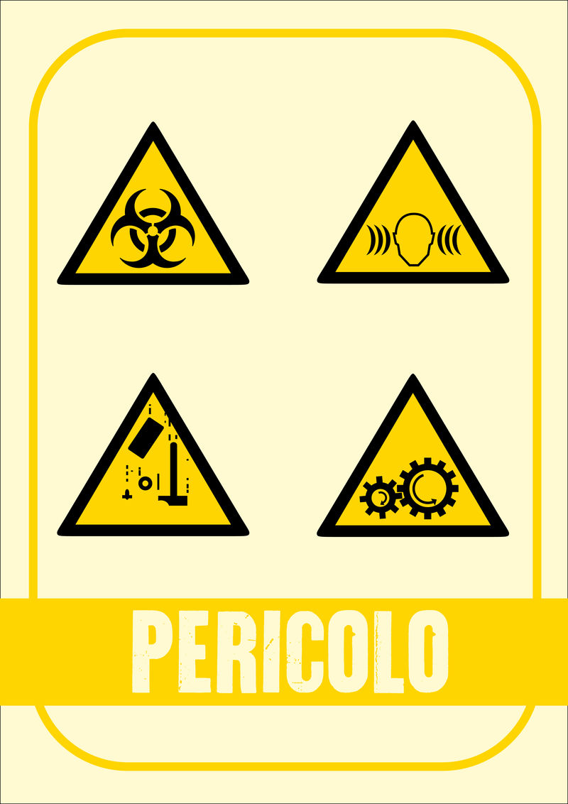 警告标志-设置为黄色