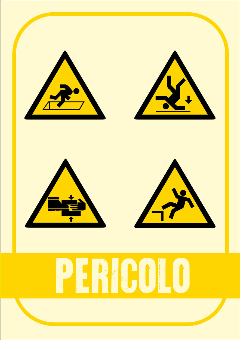 警告标志-设置为黄色