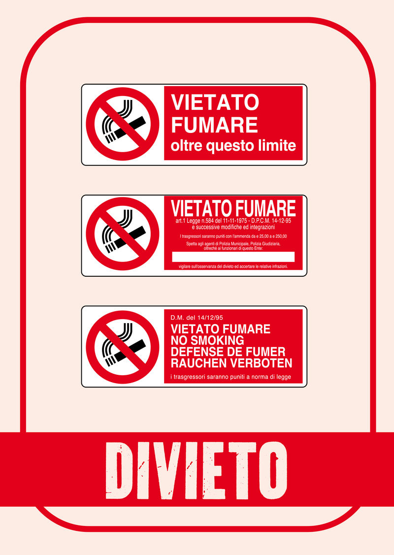 禁止标志：禁止在走廊存放物品-禁止下载任何种类的物品-禁止吸烟