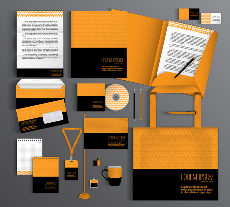 橙色企业形象模板设计