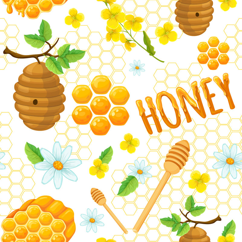 蜂蜜背景图案