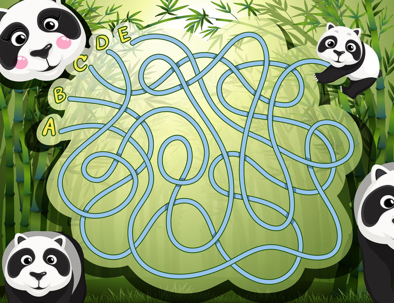 熊猫竹迷宫游戏