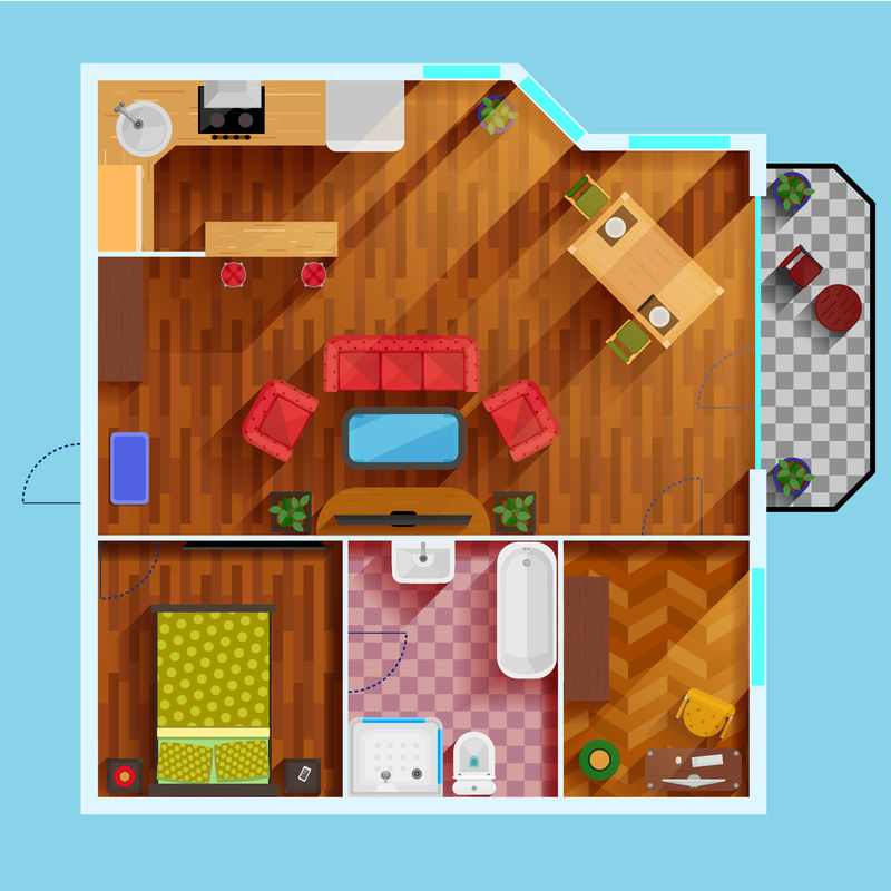 一居室公寓平面图