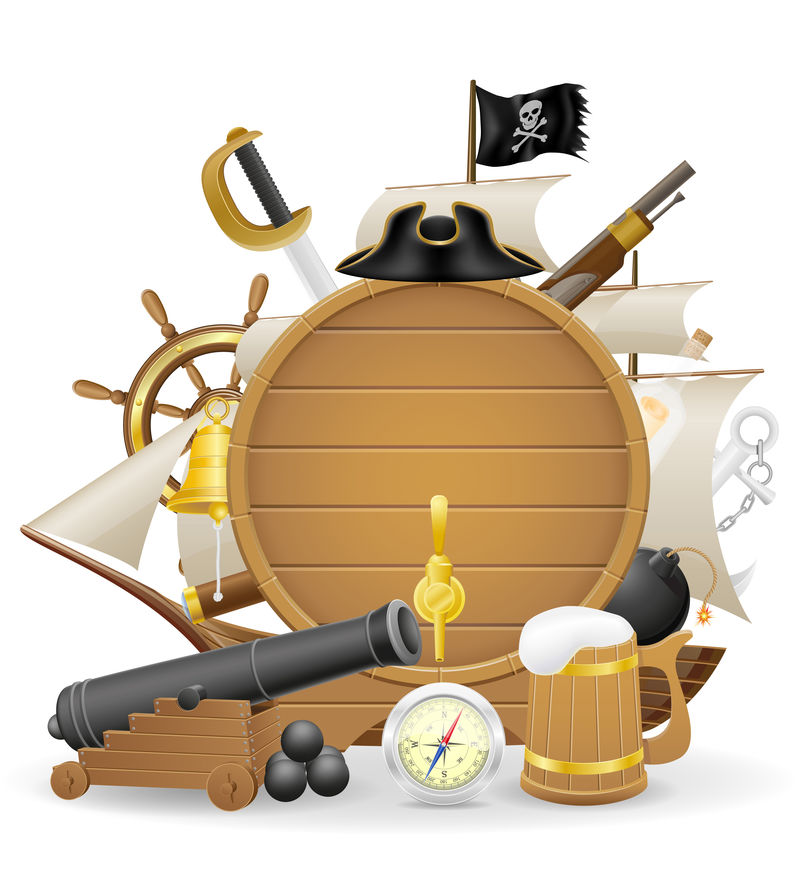 海盗概念图标矢量图