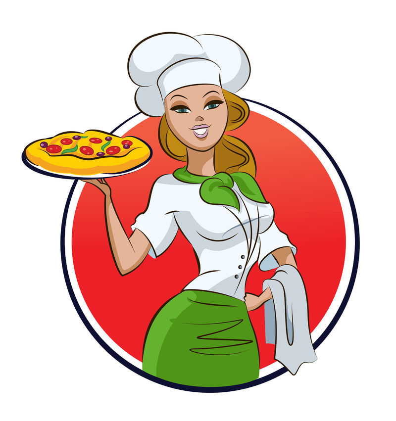 女披萨厨师。
