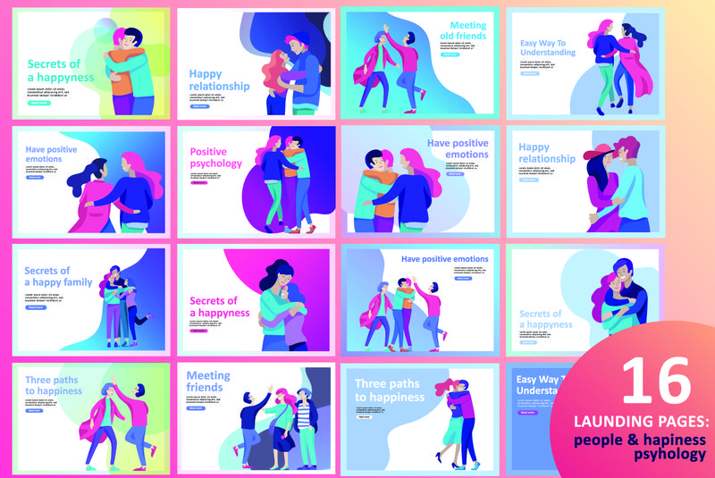 矢量人物角色朋友和情侣拥抱-散步-共度时光彩色平面概念图