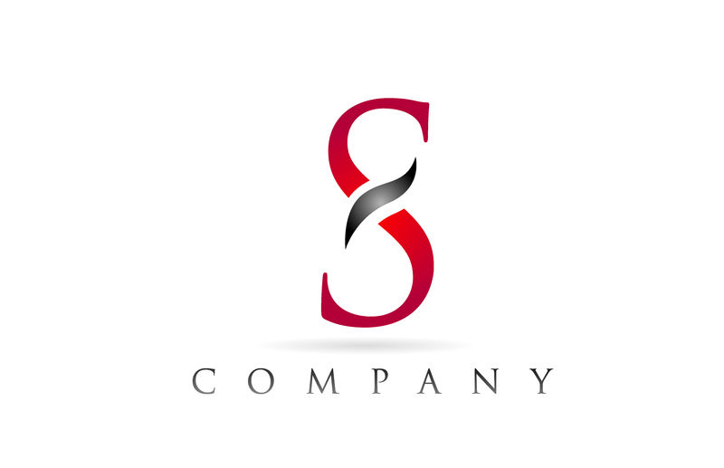 白红色字母S标志公司图标设计