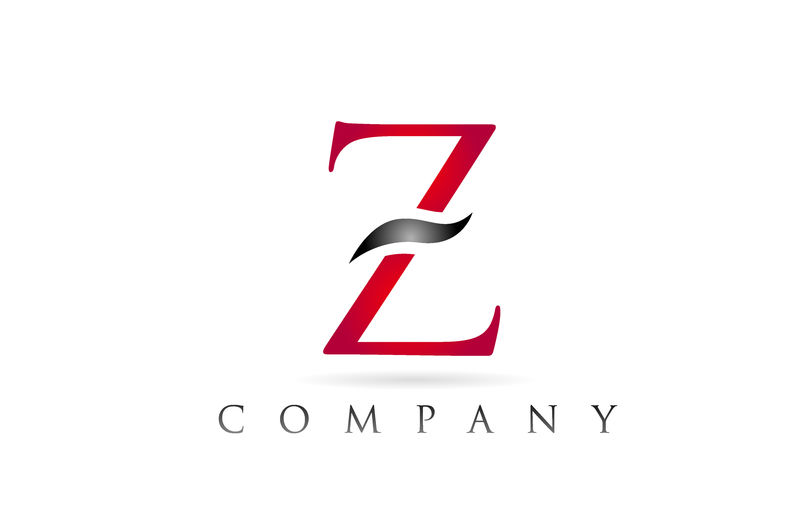 白红色字母Z标志公司图标设计