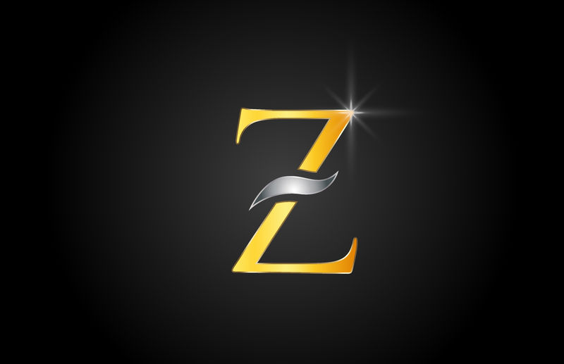黄金字母Z标志公司图标设计