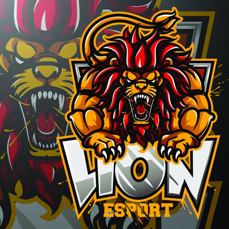 愤怒的狮子运动标志设计