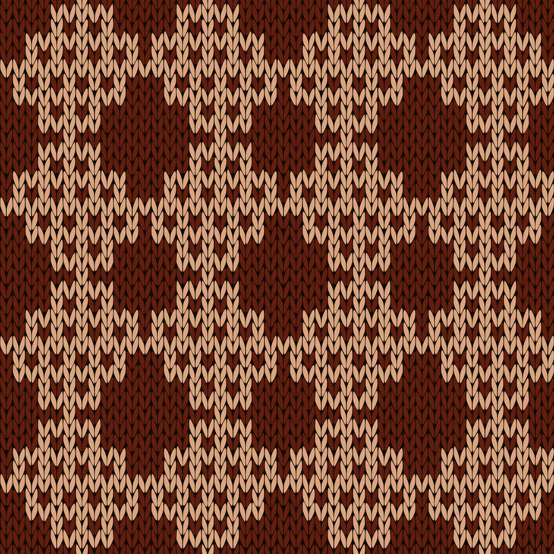 棕色和可可色针织无缝装饰图案