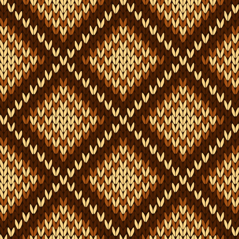 编织各种棕色色调的无缝装饰图案