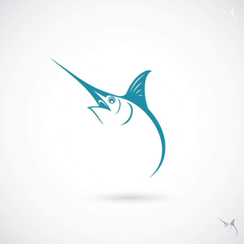马林鱼标志-矢量图