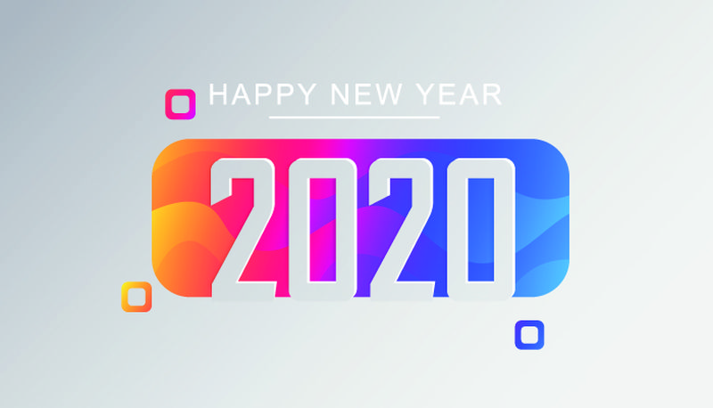 2020年新年快乐-横幅卡