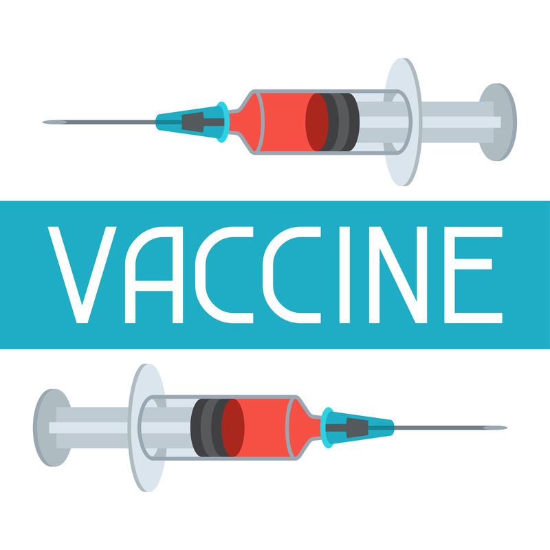 注射器与疫苗医学概念抽象图