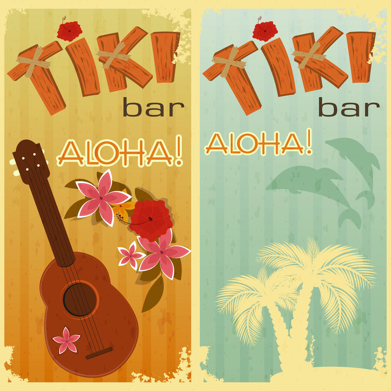 两张Tiki酒吧卡