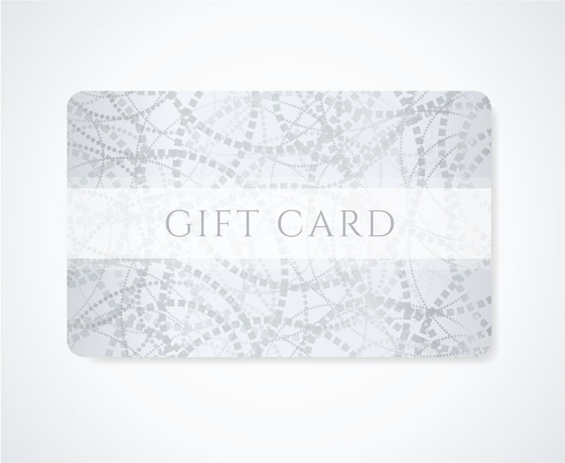 礼品券-礼品卡（折扣卡-名片）抽象图案（圆圈）-电话卡、代金券、请柬、机票等载体的银色背景设计